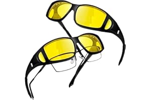 FunnAura 2PCS Night Vision Glasses for Driving, Anti Glare Night Driving Glasses for Men and Woman
