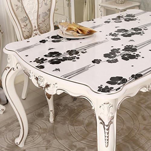 PVC table cloth / waterproof soft glass free clean transparent table cloth / plastic tablecloth , #7 , 80*120cm