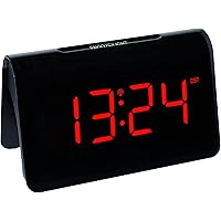 TFA Dostmann digitale zendergestuurde wekker BOXX2, 60.2562.01, duitse display, 2 wektijden, binnenklimaatbewaking, met weekdag, accu, zwart, (L) 138 x (B) 52 x (H) 72 mm