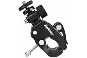 MYARMOR HYCKee MF17 Universial Quick Release Pipe Clamp Mounts with 1/4 Threaded Head for Cameras, Music Stands, Microphone Stands, Motorcycles, Bikes - Black