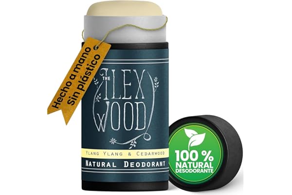 Desodorante natural de madera de cedro y ylang ylang, 70 ml. Desodorante en barra natural, vegano, sin plástico, respetuoso con el medio ambiente, libre de crueldad animal, hecho a mano