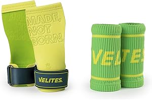 Velites I Quad Pro Manique de Musculation I Professionnel Cross Training ou Gymnastique I Convient à Toute Surface I S'utilise avec du magnésium I Comprend des Bandes Libres