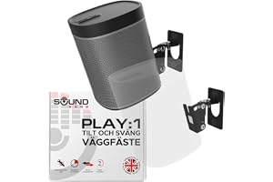 Sound Bass Play 1 Väggfäste, Svart, Par (2st) Lutning & Svängning