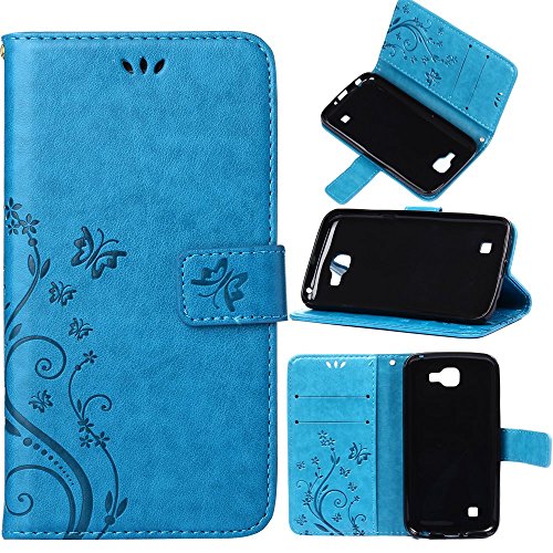 Dooki  LG K4 funda  Stare de pies Cartera Flip PU Piel cuero caso funda para LG K4 con tarjetero tarjetas Soporte Ranura