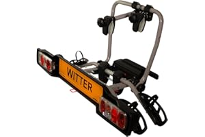 Witter ZX302 Clamp-on Towbar Mounted Bike Rack for 2 Bikes | Maximum Load 34 kg | Lightboard for 13-pin socket