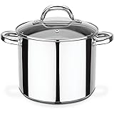 GSW 990196 Montreal Gemüsetopf mit Glasdeckel 22cm / ca. 6,8 Liter, Edelstahl, silber, 22 cm, 2