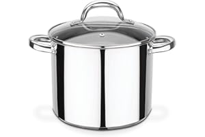 GSW Gemüsetopf Montreal – hochwertiger Kochtopf mit Deckel, sichere Kaltmetallgriffe, Topf auch für Induktion und Backofen geeignet – Edelstahl, 20 cm, 5 Liter