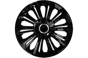 ‎LUCKYBERG Luckyberg Radkappen 15 Zoll Strong | Radzierblenden 4er-Set für die meisten Automarken und Stahlfelgen, Zierkappen in vielen Farben. Felgenabdeckung für Autofelgen. (15" - SCHWARZ LACKIERT)