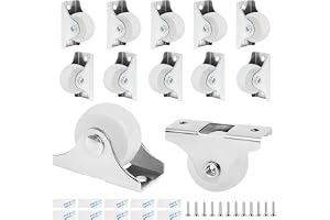 Flintronic 12 stycken vridbara hjul, 25 mm, små hjulhjul, plasthjul, möbelhjul, tunga lasthjul, plast, styrhjul för inomhus- och utomhusbruk, för möbler, utrustning och utrustning, minihjul