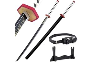 DIGITIZERART Halloween Prop Anime Cosplay Sword, 100cm Demon Nichirin Fantasy Foam Samurai Sword Fantasy Agatsuma Zenitsu Swords Satoman Tanjirou Swords for Cosplay Purpose, Anime Original Texture