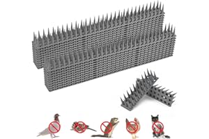 HAOMEEDUO 20 Picchi per Piccioni in Plastica 8.6M Punte per la Difesa dei Piccioni Dissuasori per Piccioni Dissuasoro Anti Piccioni per Balcone Terrazza Finestra Esterno (Grigio)