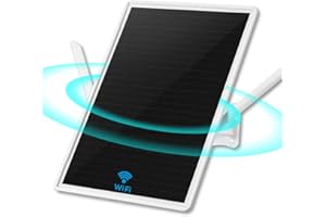NIUNIUEV Repeteur WiFi Solaire Batterie Exterieur sans Fil, Puissant Amplificateur WiFi Couvre100-mètres, Outdoor répéteur WiFi Extender 2.4Ghz 300Mbps, Idéal pour Les Grands Espaces éloignés (12.5inch)