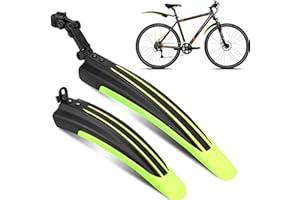 Favuit Garde Boue de Vélo, Universelle Réglable Garde-Boue VTT Kit Epaissir Elargir Les Ailes Avant Garde-Boue Arrière pour 20-26 Pouces Vélo de Montagne Vélo de Route Bike de Ville