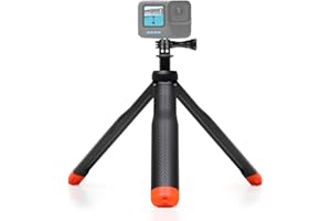 SOONSUN 4-in-1 Floating Selfie Stick für GoPro Hero 11, 10, 9, 8, 7, 6, 5, 4, 3, Max, Fusion, Session, DJI OSMO, AKASO, Insta360,Verwendung als schwimmender Griff, Handgriff, Stativ Ständer
