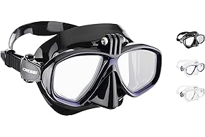 CRESSI Metis/Action Cam Mask - Masque de Plongée Unisexe à Volume Réduit avec Support pour Action Cam, Taille Unique