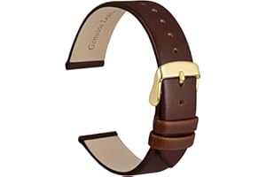 WOCCI Cinturini per Orologi Eleganti, Vera Pelle, Fibbia in Acciaio Inossidabile, 8mm 10mm 12mm 13mm 14mm 16mm 18mm 20mm 22mm