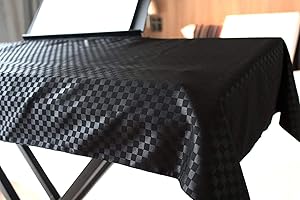 Funda protectora Clairevoire 76-88 para teclado y piano digital | Forro interior impermeable mejorado | apertura de atril | Diseño minimalista universal 2020 | Tamaño M - 63 x 150 cm | Ébano negro