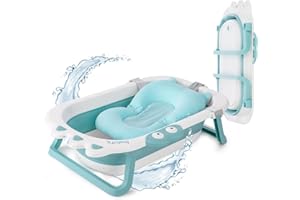 STAR IBABY Babify Shower Baignoire pliable pour bébé - Coussin inclus - Pliage ultra compact - Antidérapant - Couleur Menthe - Nouveau modèle