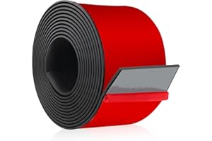 LEFUNOM Tira de goma flexible rollo de caucho 3m×120mm×5mm plancha goma antivibración tira de neopreno para protección contra impactos (adhesivo)