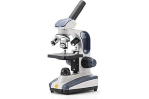 Microscopio monoculare composito SWIFT SW200 con ingrandimento 40X-1000X, messa a fuoco fine di precisione, oculare aggiuntivo a campo largo 25X, maniglia per il trasporto e capacità senza fili