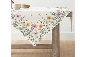 ‎ARTOID MODE Artoid Mode Blumen Schmetterling Frühling Tischwäsche, Saisonnal Sommer Küche Tisch Dekoration Drinnen Urlaub Party Dekor 85x85 cm