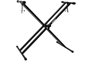 ChromaCast CC-KSTAND X-Style Pro Series Double Braced Keyboard Stand with Locking Strap
