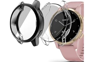 HOMTERN 2-Pack Cases Compatible with GARMIN Venu 2/Venu 2S And Vivoactive 4/Vivoactive 4S - 40mm/45mm, Flexible TPU Full Cover Shockproof Scratch-Proof Protector Case