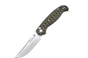 HARNDS Giant Silkworm Tactical Folding Knife z Sandvik Steel Blade, Outdoor Knife G10 Handle Camping Pocket Knife z Reversible Pocket Clip (Czarny+Żółty)