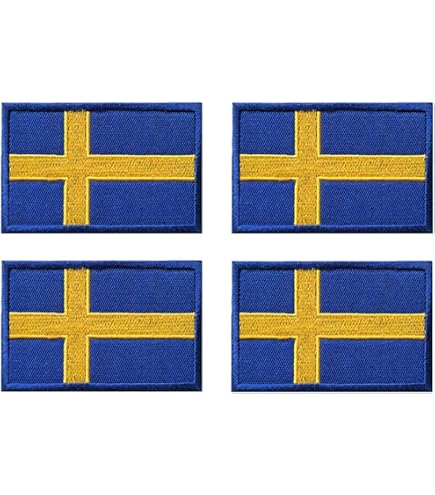 Small Sweden Flag Iron-On Patch (4.5 X 3cm) - BP Braunert Patches