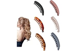 KGDUYC Fermagli per capelli a banana in resina, per coda di cavallo e styling, Plastica Pinze Capelli Clip Artiglio, Accessori per capelli ad incastro ideali per donne e ragazze, 6 pezzi