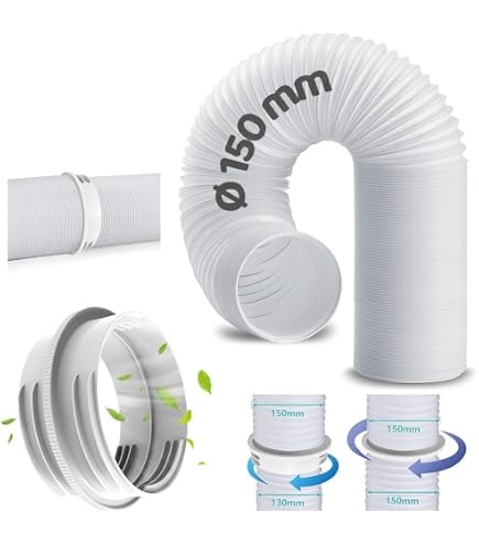 Zerodis Tubo Di Scarico, Tubo Di Scarico Flessibile Universale Portatile Del Condizionatore D'Aria, Parti Di Ricambio Del Tubo (D15cm*1.5M)(Diameter