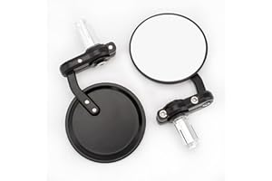 BREDUXSER CNC Espejos Moto, Retrovisores Moto Homologados de giratorio 360°, Espejos Retrovisores Universales para Motos, Scooters, ATV, MT07, Z750, CB125R