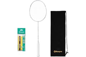 KUMPOO Badminton Racket Professional | Carbon Fiber Badminton Racket Set with Grip&Bag Pro Badminton Racquet Lightweight for Beginner, Intermediate Players Outdoor Games