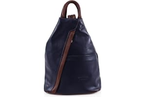 RS.FASHIONS Vera Pelle Genuine Soft Italian Leather Backpack Rucksack/fashion Shoulder Bag