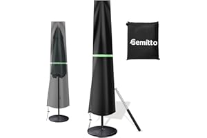 ‎GEMITTO GEMITTO Sonnenschirm Schutzhülle mit Stab, Sonnenschirm Abdeckung 2 bis 4 M Große Schirmhülle, Wetterfeste, UV-Anti, Winddicht und Schneesicher, Outdoor für Ampelschirm