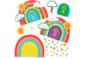 Baker Ross Décorations de Portes en Mousse motif Fées Multicouleur - Lot de 4, Activités Manuelles pour les Enfants (FC842)