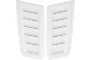 WODHMIEY Lot de 2 prises d'air pour capot de voiture, prises d'air universelles pour capot, adaptées pour être installées sur la prise d'air avant du capot ou pièce décorative, blanc brillant