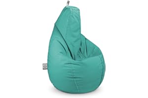 HAPPERS Puff Pera Naylim Mate Turquesa XL para exterior e interior