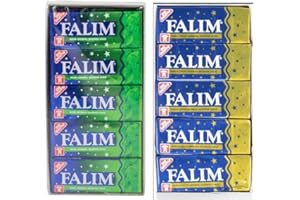 Global Daily Goods Falim Chewing Gum – Set di 2 pezzi (Damla Sakiz & Nane Sakiz, Sugar-Free with Mint Flavor) – 2 x 5 x 20 pezzi