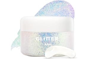 Sugeru® Brillantini Viso Glitter Make Up-4 Colori,Glitter Corpo per Viso,Unghie, Occhi, Labbra, Capelli,Brillantini per Pittura,Musica, Festival, in Maschera,Halloween, Feste, Natale (#01)