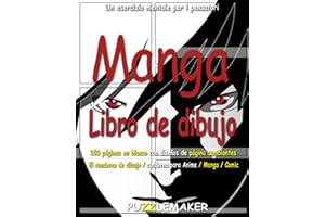 Libro de dibujo Manga: 150 páginas en blanco con diseños de página cambiantes. El cuaderno de dibujo / cuaderno para anime / manga / comic