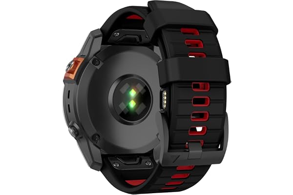 MYSNBKN 26 mm snabbpassande rem för Fenix 8 51 mm/Fenix 7X Pro/Fenix 7X/Fenix 6X/Fenix 6X Pro/Fenix 5X/Fenix 5X Plus/Fenix 3/3 HR, mjukt ersättningsband i silikon