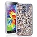 Produktbild SMART LEGEND für Samsung Galaxy S5/S5 Neo Hardcase Liquid Hülle Glitter Case Hartschale Transparent Schutzhülle Handyhülle Fließen Flüssig Schwimmend Premium Shiny Glanz Sparkle Bling Diamant Strass Tasche Skin Schale Hart PC Clear Kristall Handytasche Etui - Gold