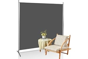 Sonnewelt Biombo de 180 x 180 cm, Color Antracita, Separador de Espacios, Divisor de Espacios