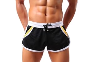 Minetom Hommes Shorts Gym Faire des Exercices Men Fitness Pantalon Court Mode Été Casual Respirant avec des Poches
