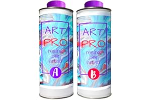 Resin Pro 1,66 Kg [58 Oz] Epoxy Resin Art Pro for Artistic Canvas and 3D Effects, Coasters and Trays - Non-toxic Certified - Free Gloves - Technical Support in English