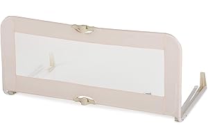 Hauck Sleep N Safe Plus, Barrière de Lit pour Bébés, Enfants et Adults, Longueur de 108 cm et Hauteur de 44 cm, Pliable en Deux, Beige