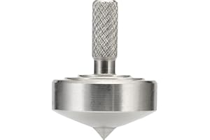 LOQATIDIS Mini Metall kreisel, Kill Time, reduziert Stress, ADHS Spielzeug, perfekte Balance, präzise CNC gefräst aus einem massiven Block aus 304 Edelstahl (Silber Stil 2)