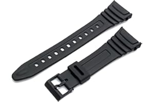 GENERIC Watch Strap Flexible Black Resin to fit Casio 577EA1 (W96 W-96H W96H)