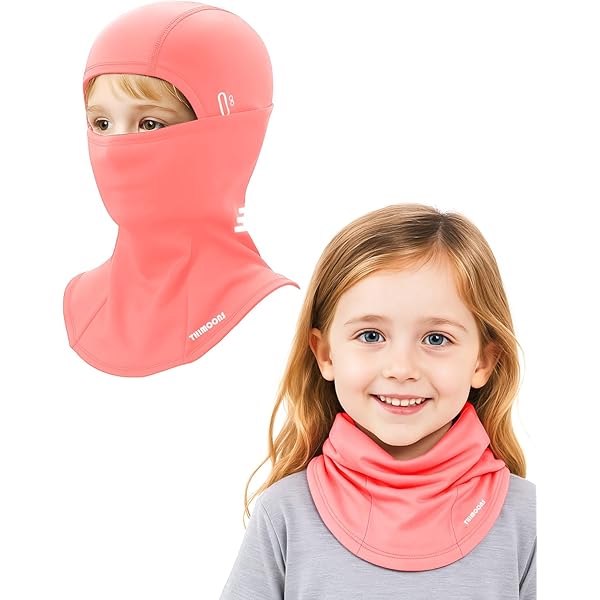 AYPOW Multifunctionele winddichte thermische bivakmuts voor kinderen, warm skimasker voor fietsen, volledige gezichtsbedekking onder de helm, hoed met nekwarmer, voor jongens en meisjes, kinderen van 4 tot
